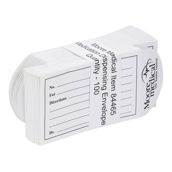 Oasis Paper Pill Envelopes, White, 1000 Per Box PILL-E1000